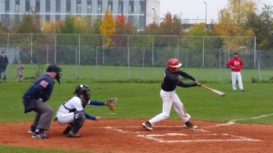 Simon Alexander at bat